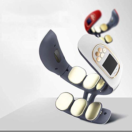 HE-XSHDTT Masseur Cervical à Six têtes, Pratique pour la Charge des Tissus Profonds, Protecteur Multifonctionnel d'épaule et de Cou, Appareil de Chauffage Intelligent pour Le Cou,Blanc