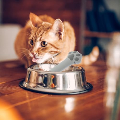 Image of Mipcase Cat Food Scoop Silicone Dog Cat Food Spoon Cat Paw Design Multi- Functional Pet Food Can Spoon Manual Can Opener Dog Wet Food Spoon Cat Feeding Scoop Cat Claw Spoon