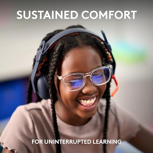 Image of Logitech Zone Learn On-Ear Wired Headsets for Learners, Comfortable and Adjustable fit for Kids, Replaceable Accessories, Mic, 3.5mm AUX for Windows /macOS /iPadOS /Android /Mobile