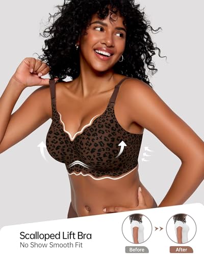 Image of Vertvie Jelly Bras for Women No Underwire Wireless Push Up Bra Full Coverage Bralettes Seamless Comfort Everyday Sports Bra