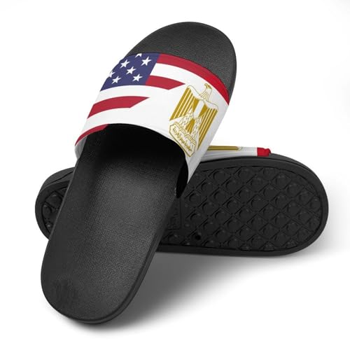 U.S Egypt Flag Slippers for Men Wormen Shower Bathroom Slipper Indoor Beach Non Slip Sandal4