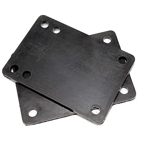 Vanpro Trucks Pad 1/8 Rubber Skateboard Risers For Preventing Wheelbite And Absorbing Impact Shock, Reduces Vibrations To Extend Hardware Life(Snow Black, Pack Of 2) #TOP3