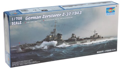 Trumpeter 05791 maquette German Destroyers de Z 37 1943 modèle Kit de navire de guerre