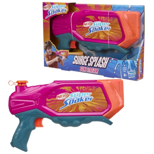Image of Nerf Super Soaker Surge Splash Sun Stream Water Toy| Trigger Pull | 605 ml Capacity Tank | Pichkari for Outdoor Water Games | Branded Toy Pichkari for Holi Festival | Kids Outdoor Toys | Kids Ages 6+