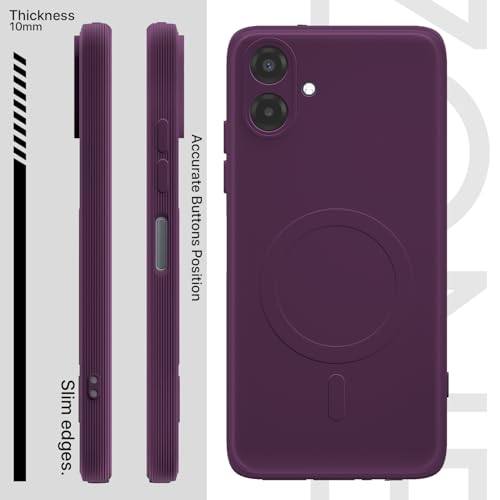 Image of Pikkme Back Cover for Samsung Galaxy F70e 5G | M07 | F07 | A07 | A07 5G Soft Matte Silicone | Slim Fit | Mag-Safe Design (Mag-Safe Not Support) Camera Protection Bumper Case (Purple)