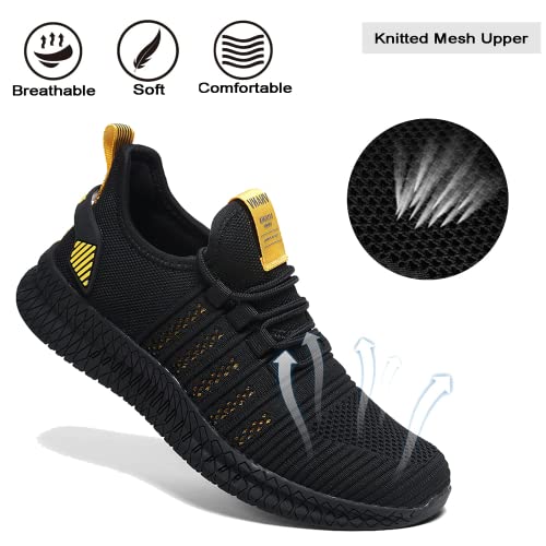 Image of Mens Slip On Walking Shoes Lightweight Breathable Non Slip Running Comfortable Gym Tennis Athletic Fashion Sneakers Men