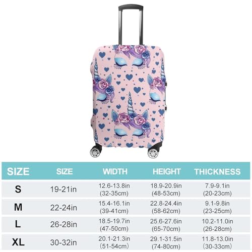 Unicorns Magic Eyes Eyelashes Luggage Cover Suitcase Cover Protector Anti-scratch Travel Suitcase Wrap for Unisex S2