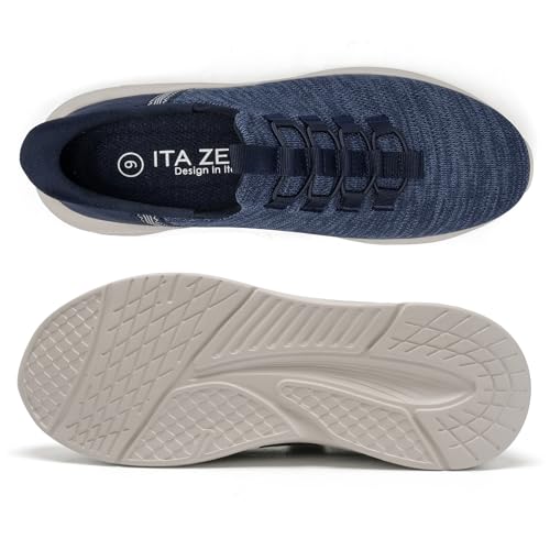 Image of Mens Wide Shoes Casual Slip On Shoes for Men - Men Loafers Wide Comfortable Boat Shoes with Arch Support
