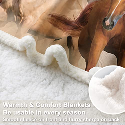 Sleepwish Galloping Wild Horse Throw For Girls Bedroom Soft South Western Blanket Twin Size Cowboy Dream Catcher Blankets And Throws (60"X80") #TOP2