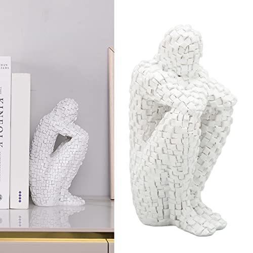Sujetalibros Antideslizante para Pensador, Figura de Hombre Creativo, Sujetalibros, Tapón Decorativo para Libros, Estatua de Pensador Y Escultura para Estantes, Estudio, Escritorio de Oficina, Decorac