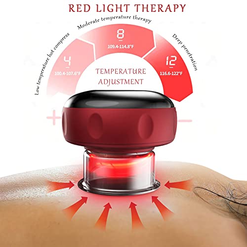 Xsmner Smart Dynamic Cupping Therapy Set, Cellulite Massager 3 In 1 Vacuum Therapy Machine Cellulite Remover, 12 Level Temperature And Suction Gua Sha Massage Tool #TOP2