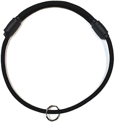 Thin Mountain Rope Dog ID Collar - Black -Medium Size - The Original Snickers Collar