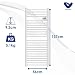 Toallero con barra redonda seca, 750 W, programable, color blanco