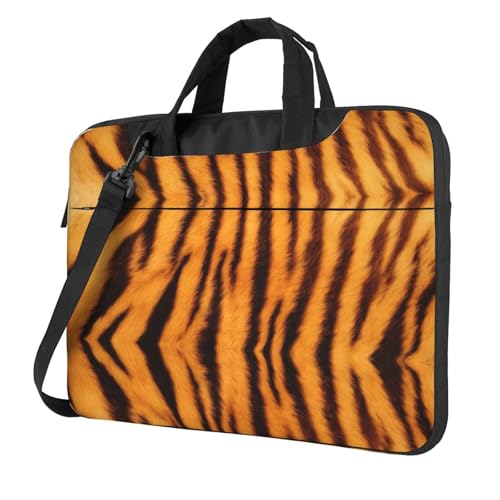 Maletín para portátil Oxford acolchado y resistente con diseño de rayas de tigre