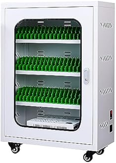 Rechargeable Mobile Phone Charging Cabinet, 60-Slot Device Mobile Charging Station and Storage Cart, Portable Cellphone Charging Locker, Ideal for Students and Employees