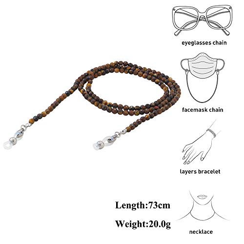 Kai Top Eyeglass Chain Sunglass Chain Fashion Natural Stone Beaded Mask Lanyard Chain Face Mask Holder Chain For Women Men #TOP3