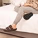EverFoams Womens Fuzzy Open-toe Slippers Soft Comfy Memory Foam Indoor House Shoes Elegant Mocha, 5-6 US