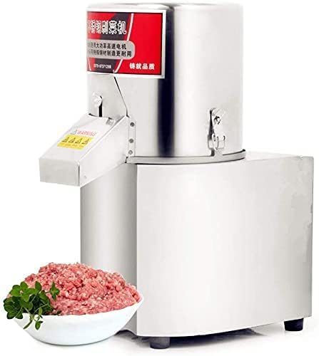 110V 600W Commercial Food Processor Machine, High Power Electric Vegetable Meat Chopper Grinder Stainless Steel Adjustable Thickness Food Slicer - 110volt 120kg/h, Granular Type
