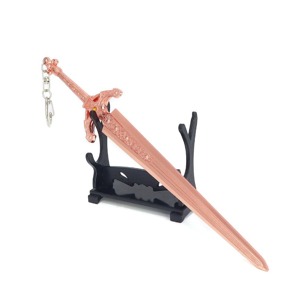 Hanaiette Men's Style 3 1Pc Elden Ring Game Peripheral Weapons Model Keychain With Display Stand For Anime Fans (Style 3)