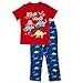 Produktbild Popgear Dinosaur Roarsome Langer Pyjama, Kinder, 80-122, Rot Blau, Offizielle Handelsware