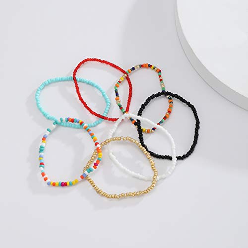 Jumwrit Colorful Beaded Bracelets For Women Bohemian Stackable Stretch Bracelets For Teens And Girls #TOP2