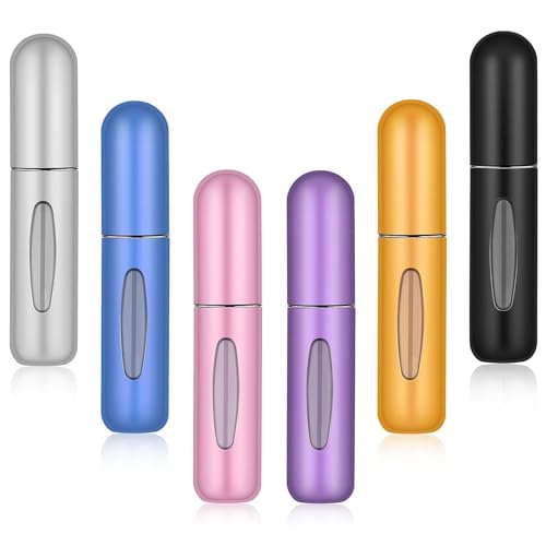 Image of Pack of 2 Mini Refillable Perfume Spray, Atomizer Bottle, Scent Pump Case (Multicolor)