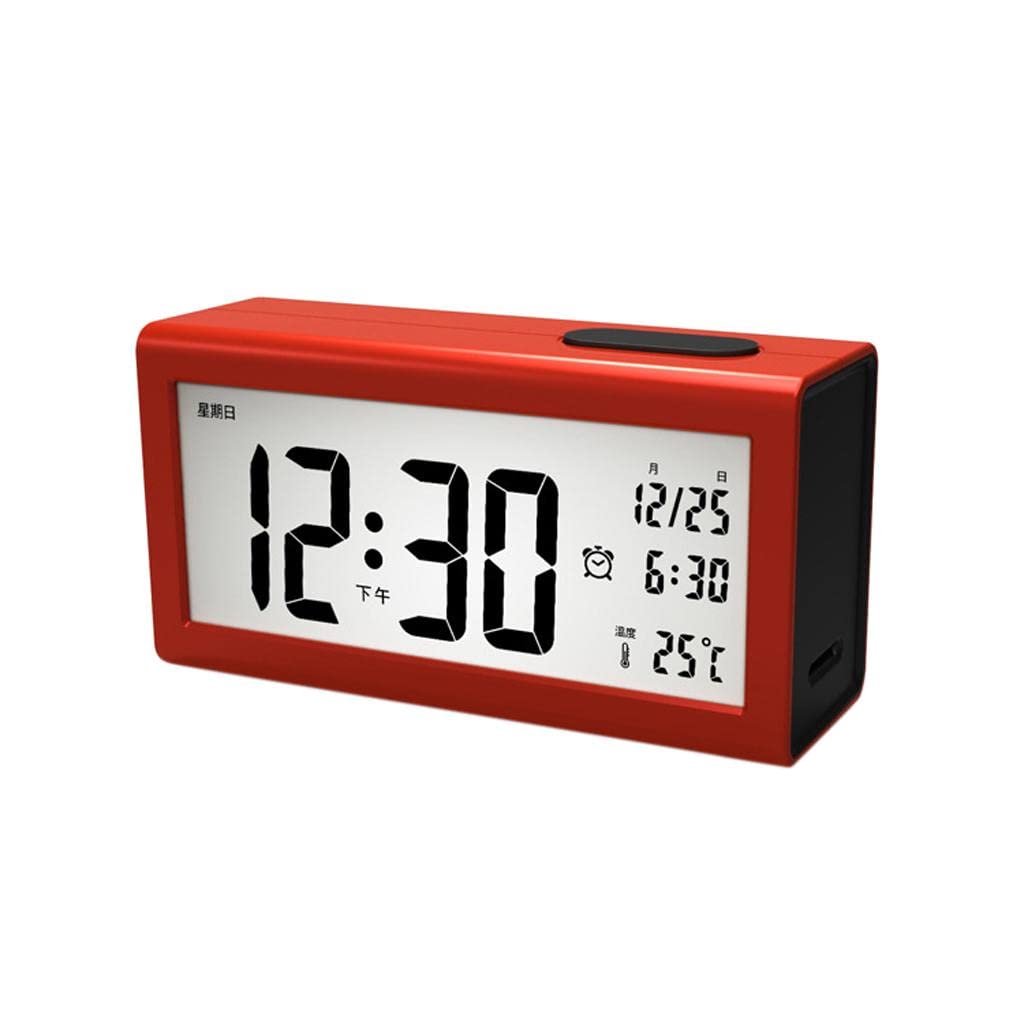 Buy LCD Digital Desk Clock + Calendar Temperature Thermometer Alarm