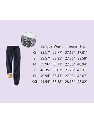 Yeokou Women's Warm Sherpa Lined Athletic Sweatpants Jogger Fleece Pants(Large, Grey) #TOP4
