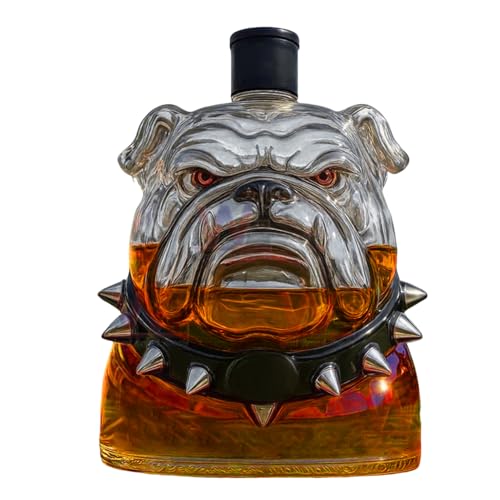 Botellas de vino | Bulldog jarra de vino tinto de gran capacidad, dispensador de alcohol, accesorio para el hogar para hombres para boda y familia para vodka tequila brandy y bebidas en el salón