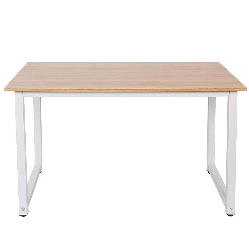 BAKAJI Scrivania Tavolo da Lavoro Porta Pc Computer Piano in Legno MDF con Struttura in Metallo Arredamento Casa Ufficio Cameretta Design Moderno Dimensione 120 x 60 x H70 cm
