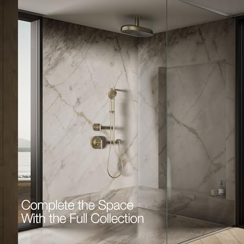 Kohler 26297-BV Statement® Oblong 18" two-function rainhead, 2.5 gpm, Vibrant Brushed Bronze by Kohler - Image 6