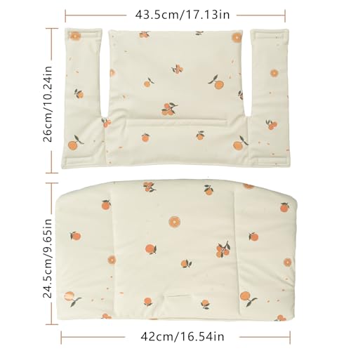 Image of Baby Cushion Set Soft and Comfort High Chair Cushion for Infant, Toddler High Chair Accessories Easy to Clean and Install, Orange Sandy