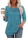 Tops for Women Trendy Summer 3/4 Length Sleeve Plus Size Fashion Blouses Dressy Casual Flowy Spring Clothes Vacation Outfits Turquoise XL