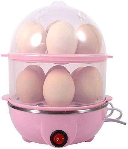 �Double Layer Egg Boiler 14 Egg Electric Cooker Plastic Egg Steamer for Home Food Boiling Cooker with Measuring Cup (Multi)-picture-19