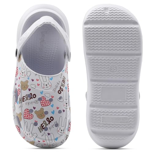 Image of Liberty Lucy&Luke ALEX-K3E Kids Clogs for Boys & Girls | Lightweight Slip-On Clogs - Beige & White | Durable & Soft EVA Sole | Comfortable & Breathable Sandals for Walking, Beach & Every Day Wear