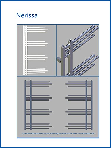 Radiatore da bagno NERISSA Bianco, 1000 x 500 mm