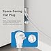 2 Prong Polarized Flat Plug Extension Cord 4 FT with Foot Switch for Floor Lamp NEMA 1-15 125V 6A Pedal On/Off Inline Push Switch Step On Power Cord for Holiday Christmas Light Tool Appliance-White