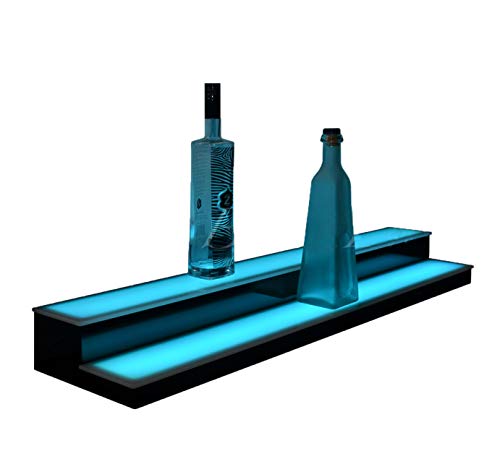 Low Profile 2 Step LED Lighted Display Shelf 48"