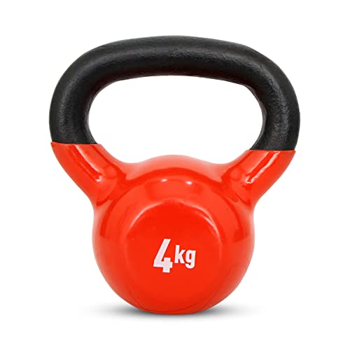 Image of Nivia Vinyl Kettlebell (Red, 4 Kg)