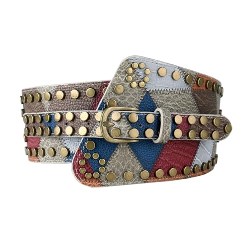 Retro Ball Pattern Waist Seal For Women's Decoration Waist Tightening Elastic Elastic Wide Belt