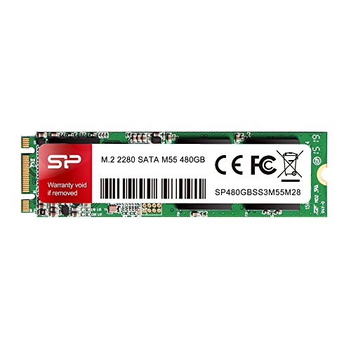 Image of Silicon Power 480 GB SSD M.2 2280, Solid State Drive M55, Synchronous 3NAND Flash and SATA III 6 Gb /s Interface, 535 /410 MB /sec Read /Write