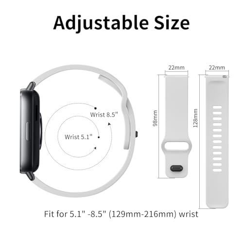 Image of Tobfit Solicone Strap Compatible with Redmi Watch 5 Active, Sport Waterproof Replacement Strap for Redmi Watch 5 Lite /Active band