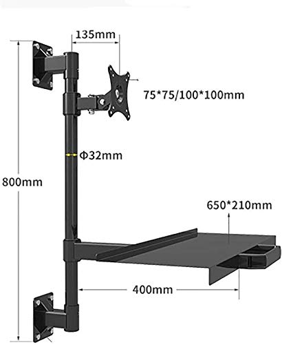 Industrielle Steuerung Wandhalterung TV Halterung & Tastaturhalter - Verstellbar für Monitore & Workstations, Ideal für Pipeline & Werkstatt Setup - Schwerlastiges, platzsparendes Design
