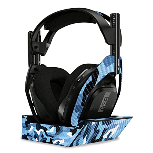Image of MightySkins Carbon Fiber Skin Compatible With Astro A50 Wireless Headphones + Base Station (Gen 4) - Sky Camouflage | Protective, Durable Textured Carbon Fiber Finish | Easy To Apply | Made in the USA