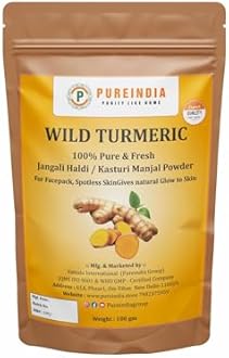 Pureindia Handmade Wild Turmeric |Turmeric Face Pack|Kasturi Manjal Wild Turmeric Powder|100G