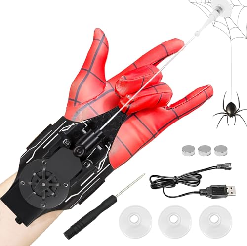 M MITLINK Web Launcher Spider String Shooter Toy, Web Shooters Cool Gadgets Reel-in Real Silk Superhero Role-Play Fun Stuff Toys Great for Men and Kids