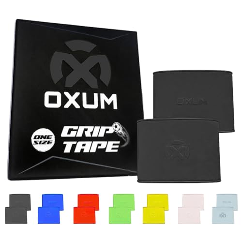 Oxum Banda Sujetaespinilleras Pro de Silicona para Fútbol - Soporte Seguro y Cómodo para Espinilleras - Sujetaespinilleras para Adultos y Niños Grip Tapes (Negro)