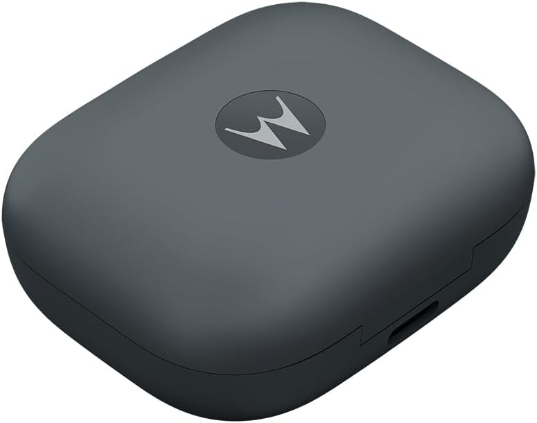 Motorola Moto Buds Bass XT2443-1 Dynamic ANC, Triple Microphone Array, Bluetooth 5.3, IP54 Water & Dust Resistant, Dolby Atmos Audio (Pantone Dark Shadow)