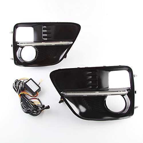 Luz diurna LED para WRX 2015 2016 2017 foco DRL 6000K y señalizador amarillo