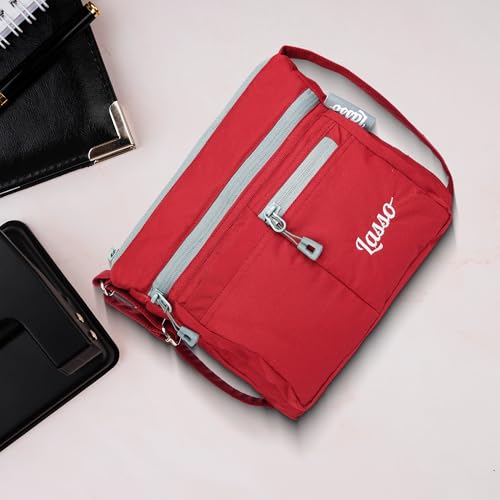 Image of Lasso Sling Bag For Women with Adjustable Strap Stylish Ladies Crossbody Polyester Sling Bag for Office, Causal, Travel & College | 5L Capacity & 5 Multiple Pockets (4 Zip & 1 Open Pocket)